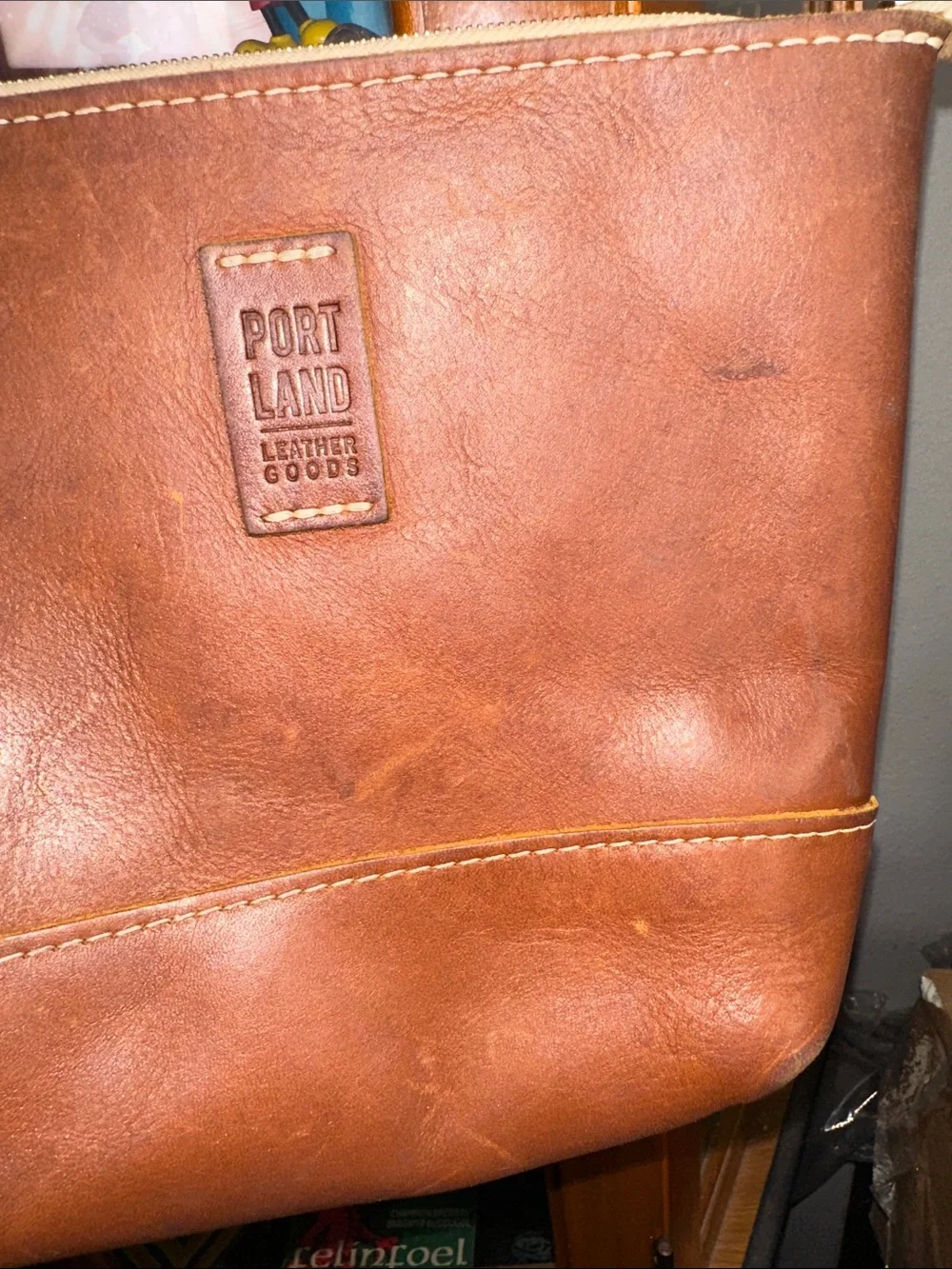 Portland Leather Cognac Brown Leather Crossbody